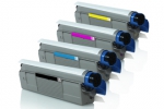 Alternativ zu OKI C5600 / C5700 Toner Spar-Set (BK,C,M,Y) 4 St