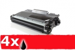 Alternativ zu Brother TN-2220 Toner Black XXL Spar-Set (4 St